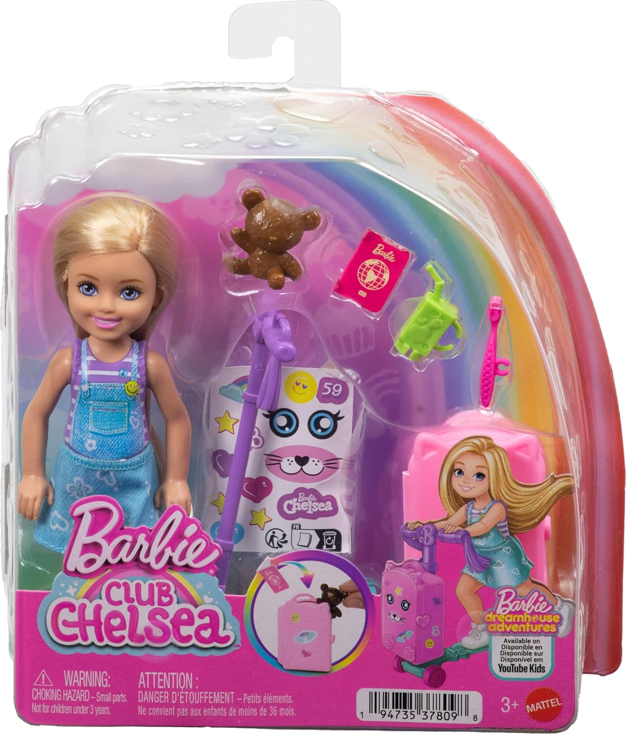 BARBIE CHELSEA AVENTURAS DE VIAJE  JMJ46
