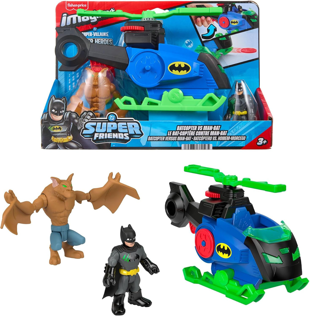 IMAGINEXT DC SUPER FRIENDS HELICÓPTERO DE BATMAN  JML97