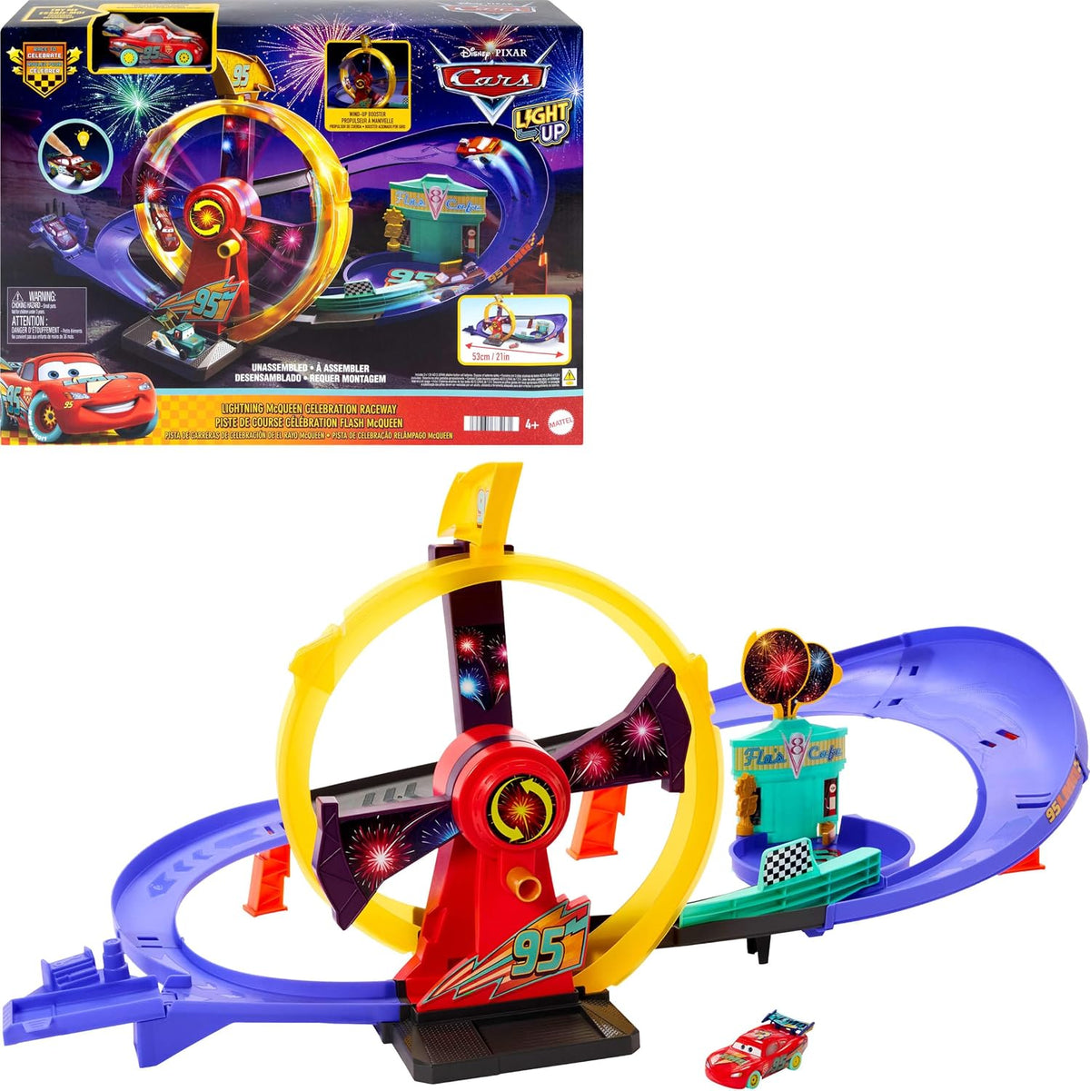 CARS DE DISNEY Y PIXAR PISTA DE CELEBRACIÓN RAYO MCQUEEN  JMT57