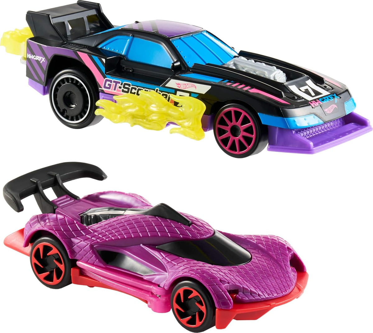 HW DIECAST PAQUETE DE 2 AUTOS LETS RACE ACTIVATE  JNB32