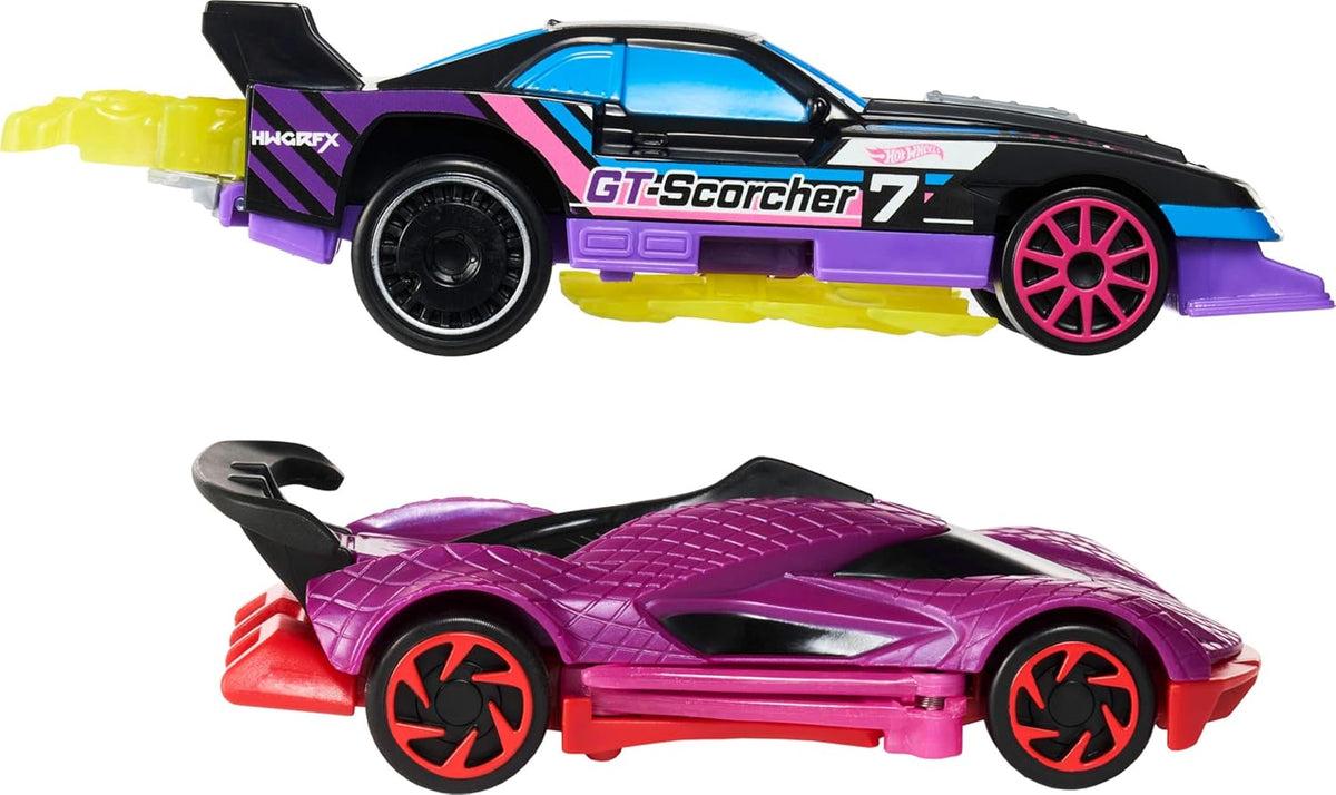 HW DIECAST PAQUETE DE 2 AUTOS LETS RACE ACTIVATE  JNB32