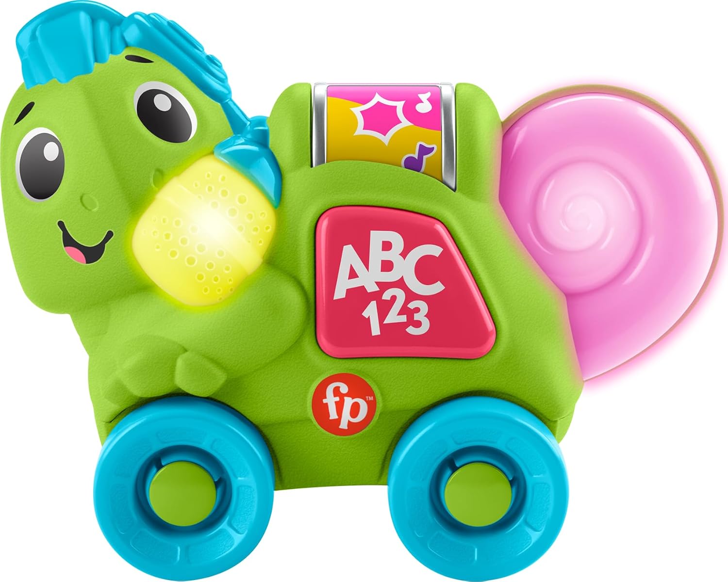 Fisher-Price Juguete de aprendizaje para bebés Link Squad Crawl 'n Colors Camaleón HYL18