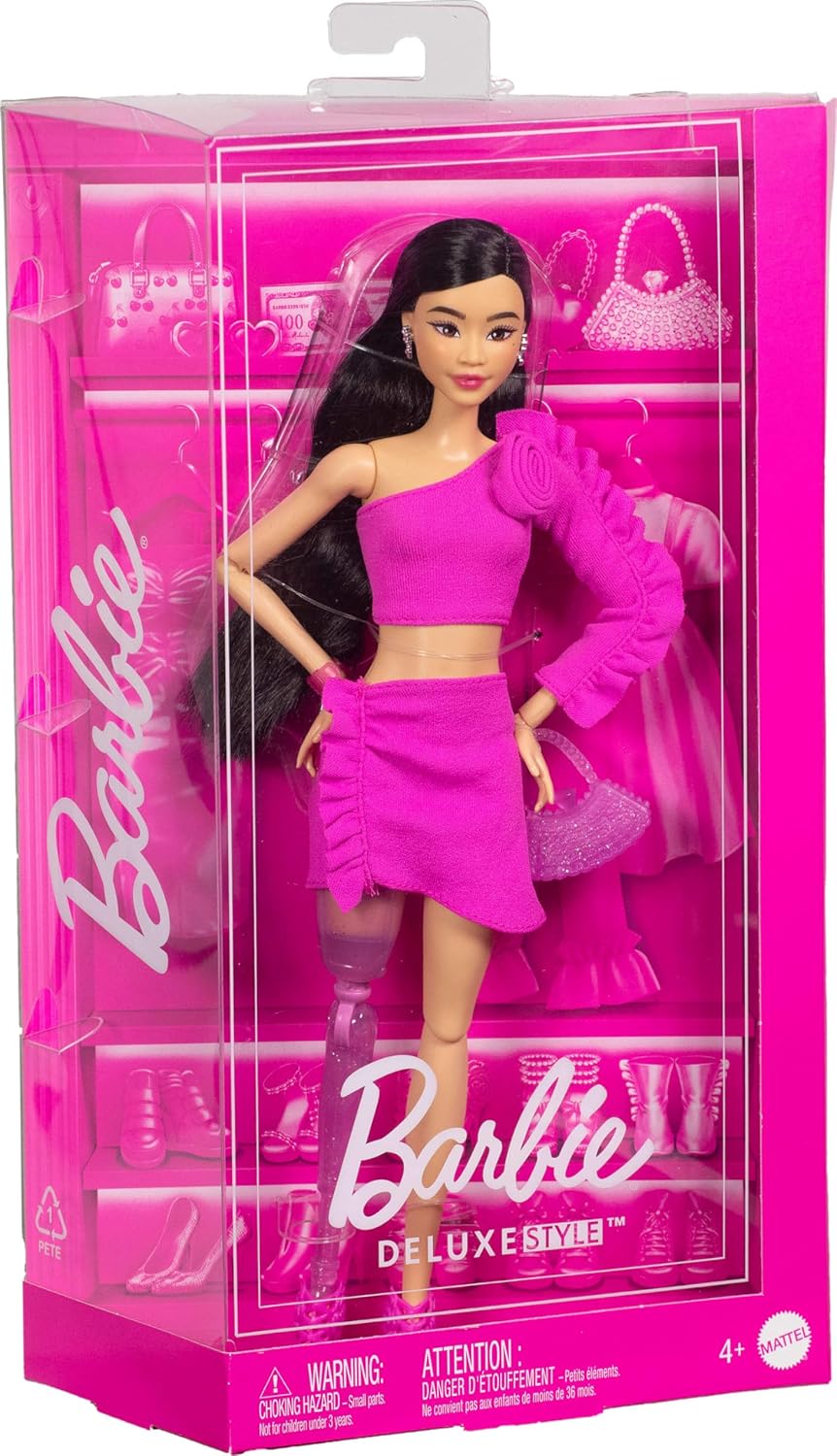 BARBIE FASHIONISTA MUÑECA DELUXE PIERNA PROSTÉTICA  HYV26
