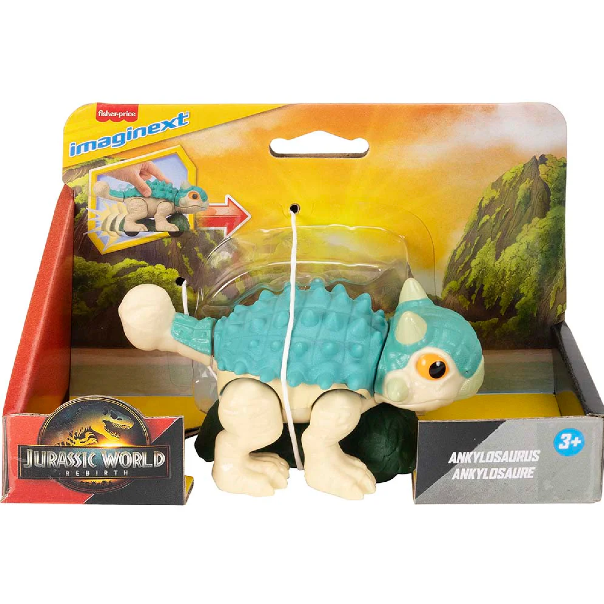 IMAGINEXT JW DINOSAURIO DE JUGUETE CON RUEDAS  JDK79