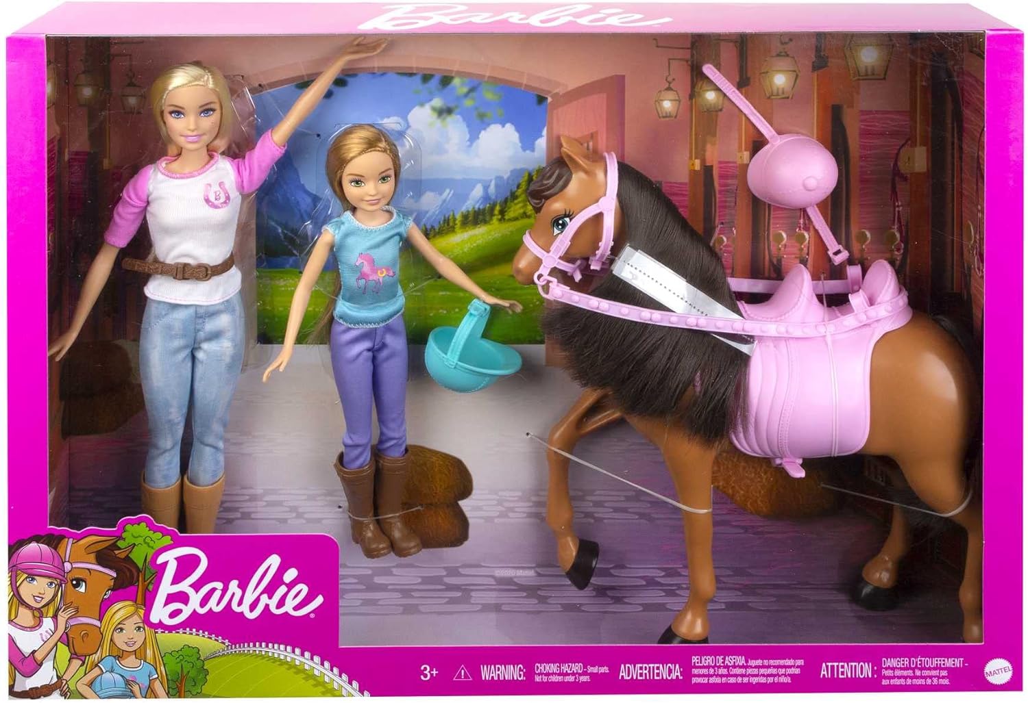 Barbie Set de Juego Diversión con Caballos GXD65