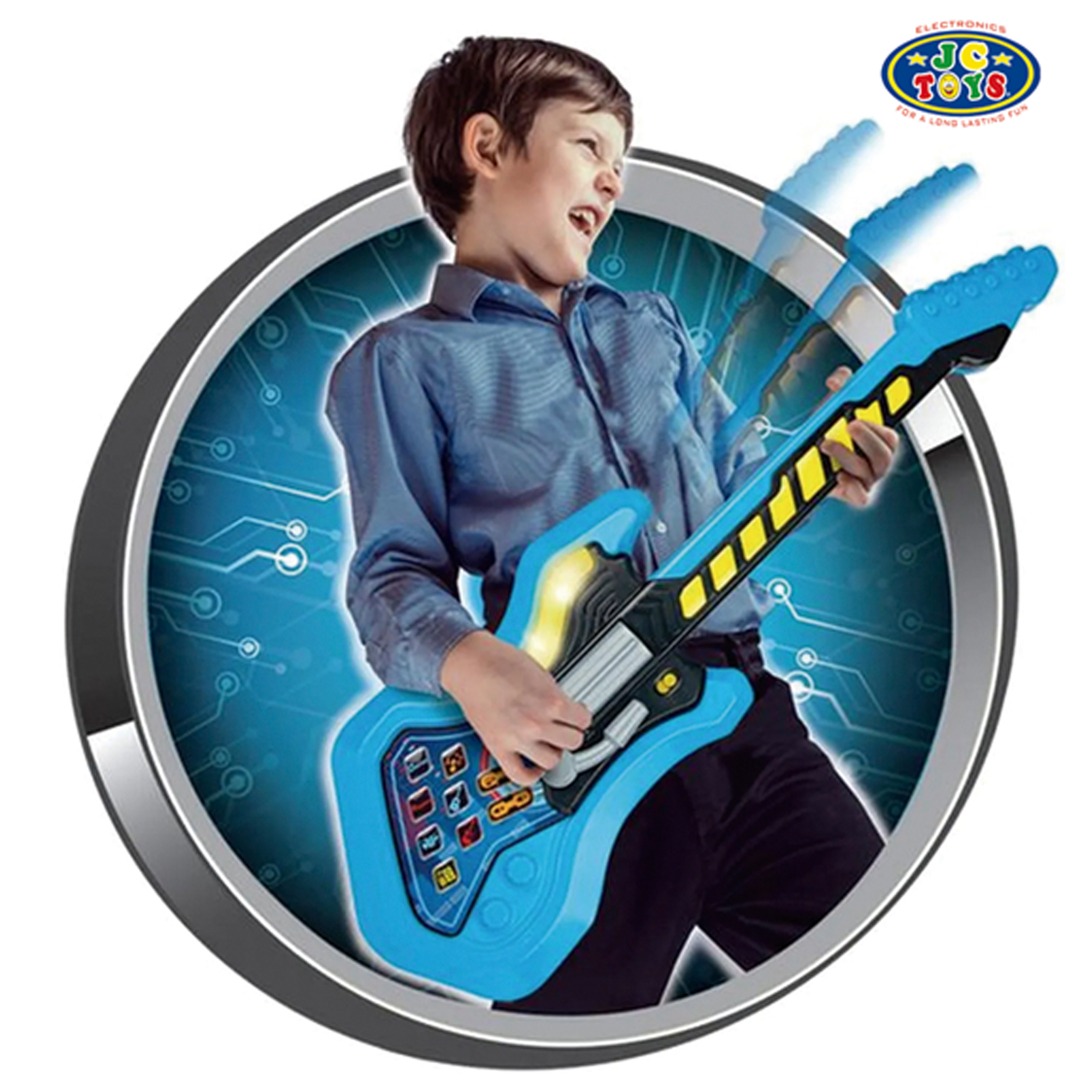 GUITARRA MUSICAL INTERACTIVA AZUL