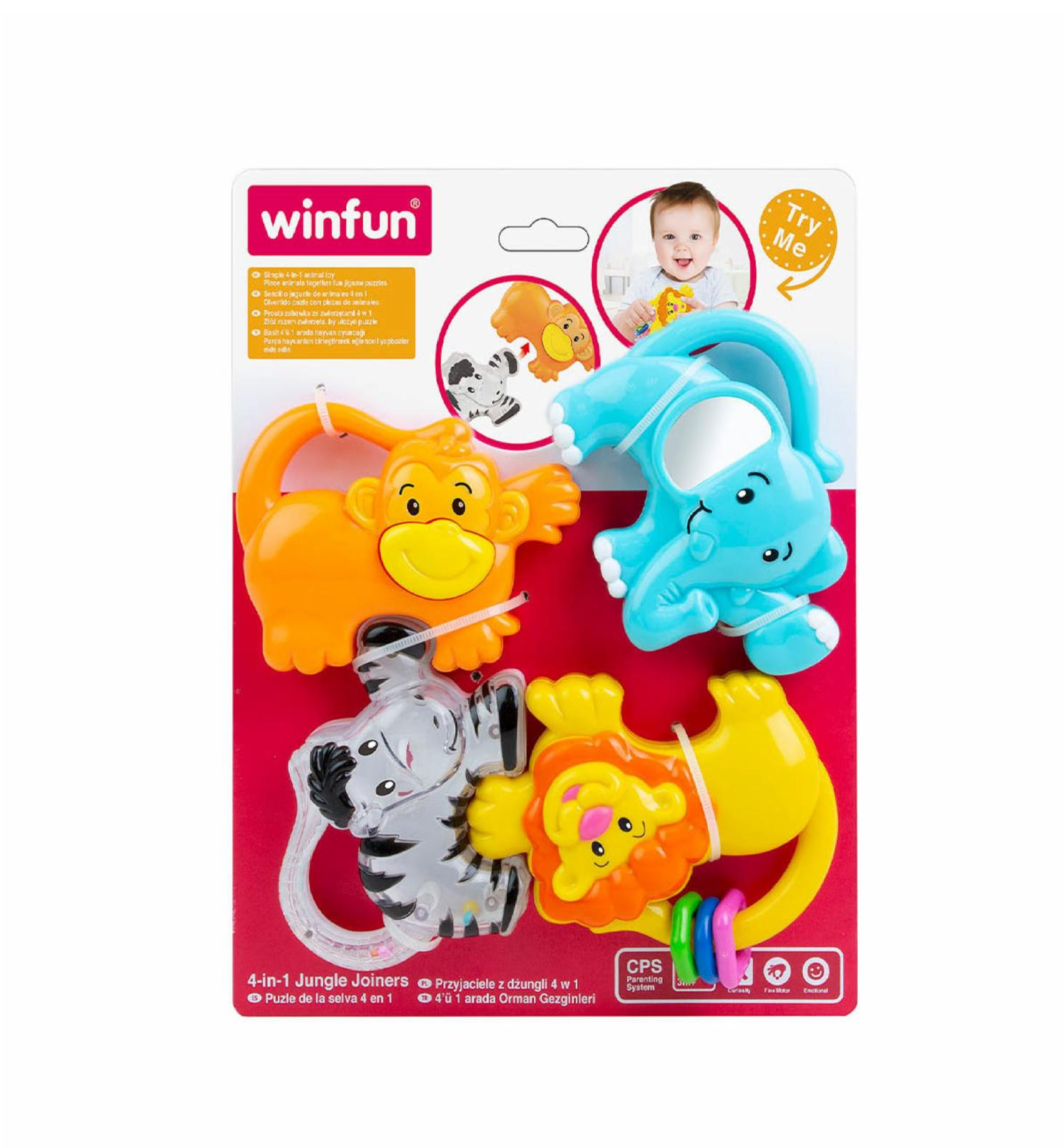 JC TOYS SET DE SONAJAS ANIMALES DE LA SELVA