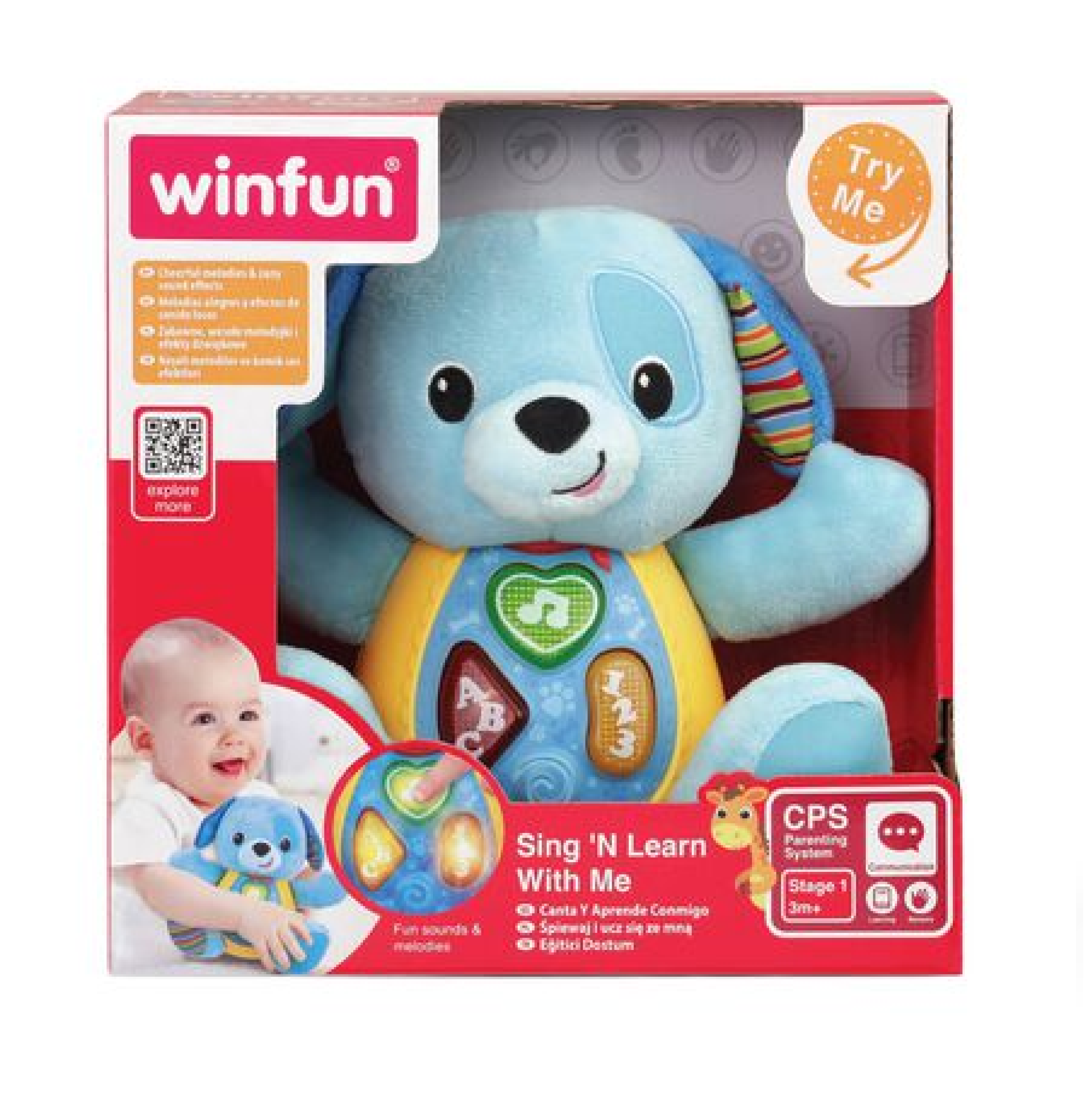 JC TOYS PELUCHE CANTA Y APRENDE PERRITO
