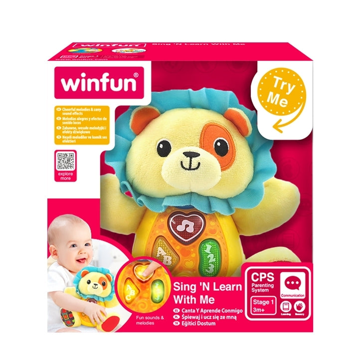 Winfun Baby Plush Toy with Lights and Sounds Lion