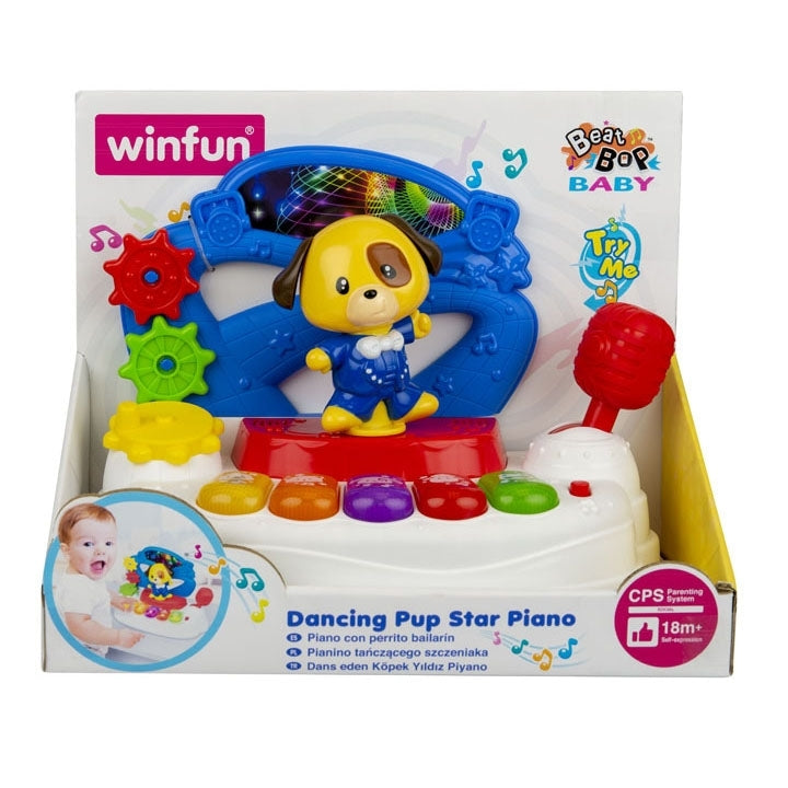 Piano with dancing dog with light and sound Winfun