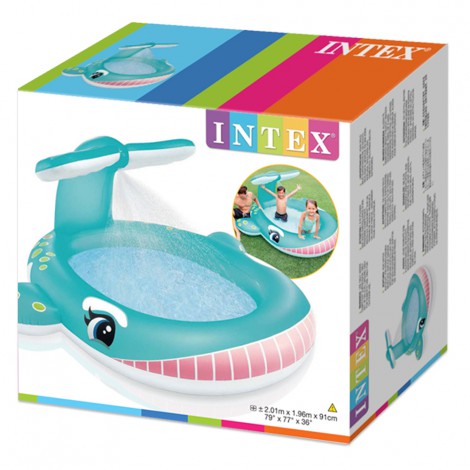 Intex Inflatable Whale Pool with Sprinkler