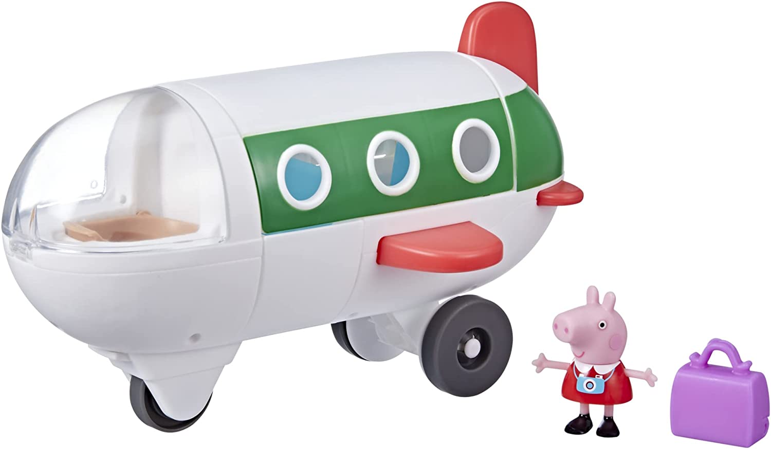 Peppa Pig travels by plane