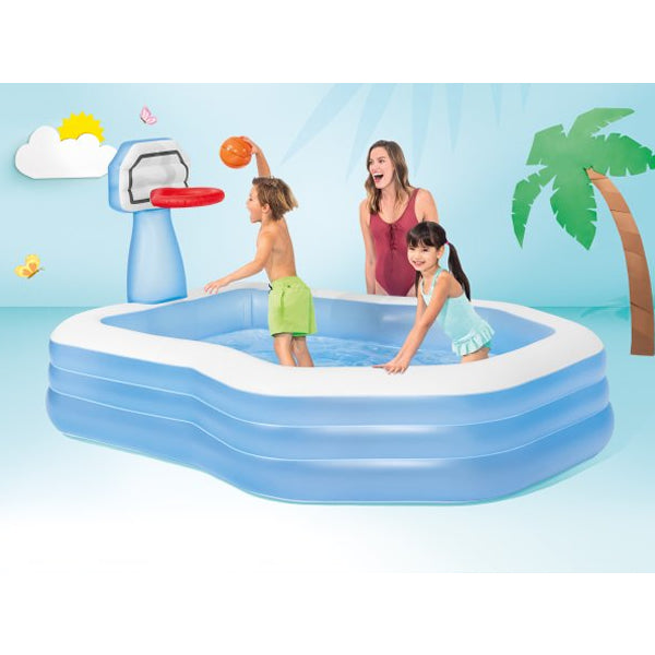 Inflatable Pool with Basketball Hoop - Intex