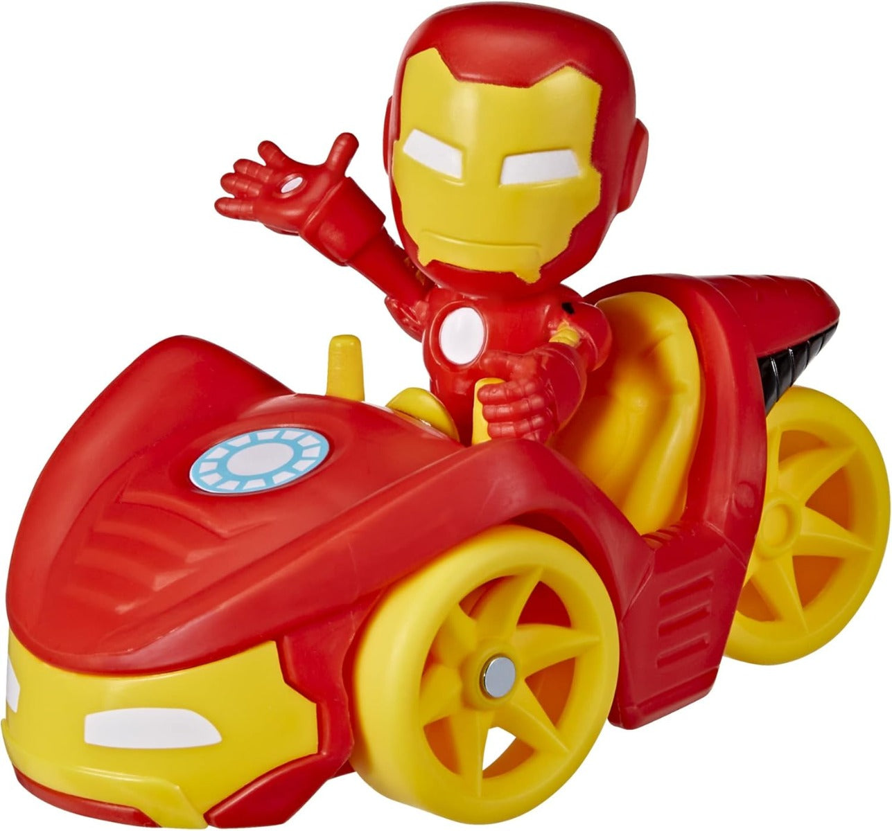 Marvel Spidey and His Amazing Friends Iron Man Figure and Hot Rod Vehicle F9346