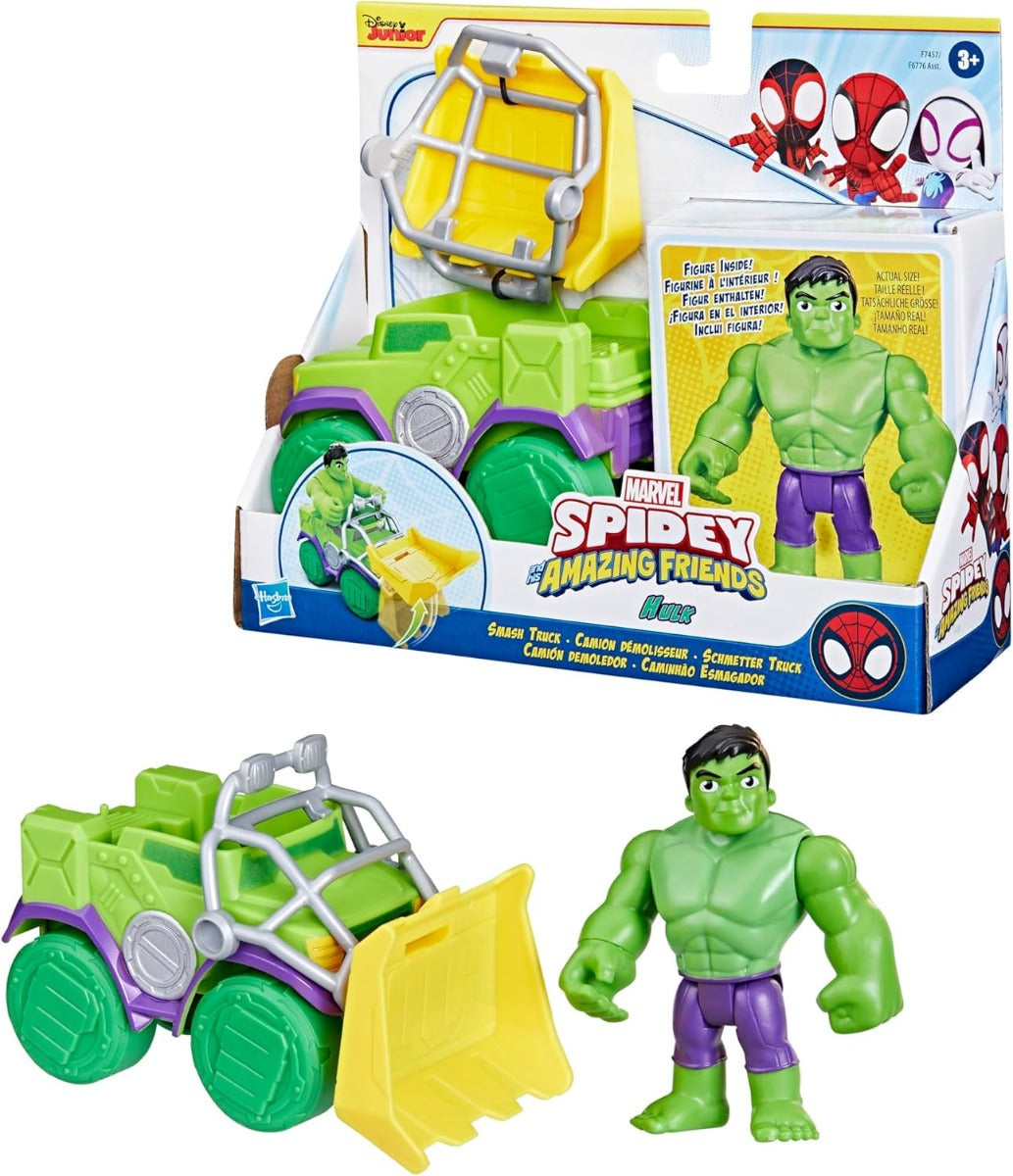 Marvel Spidey and his super team Hulk and wrecking truck set F7457