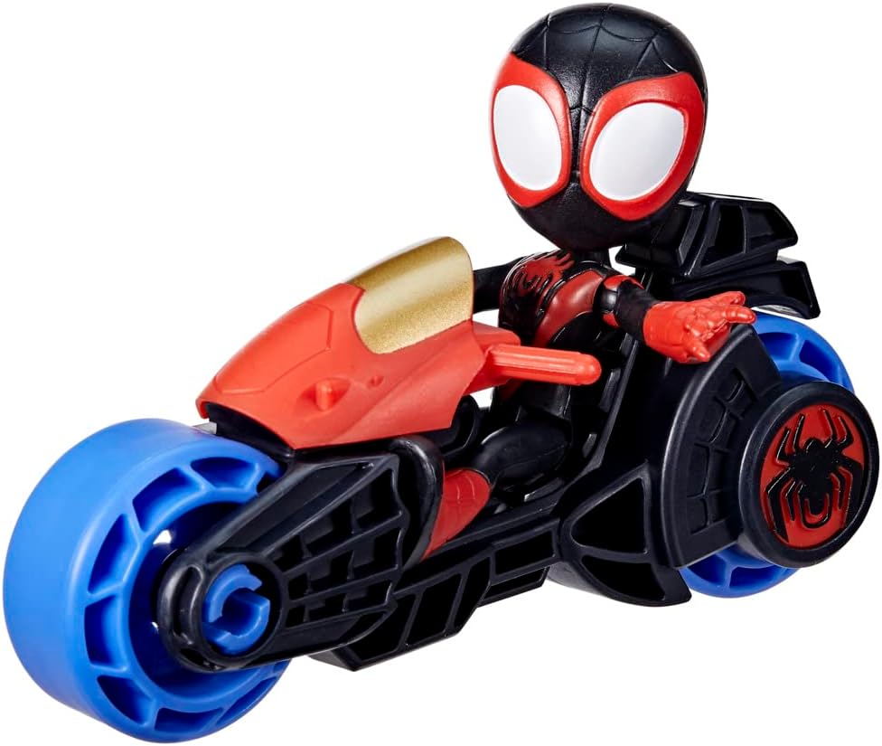 Spidey and his Amazing Friends Miles Morales Action Figure with Motorcycle F7460