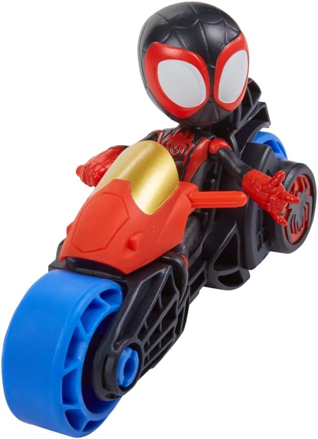 Spidey and his Amazing Friends Miles Morales Action Figure with Motorcycle F7460