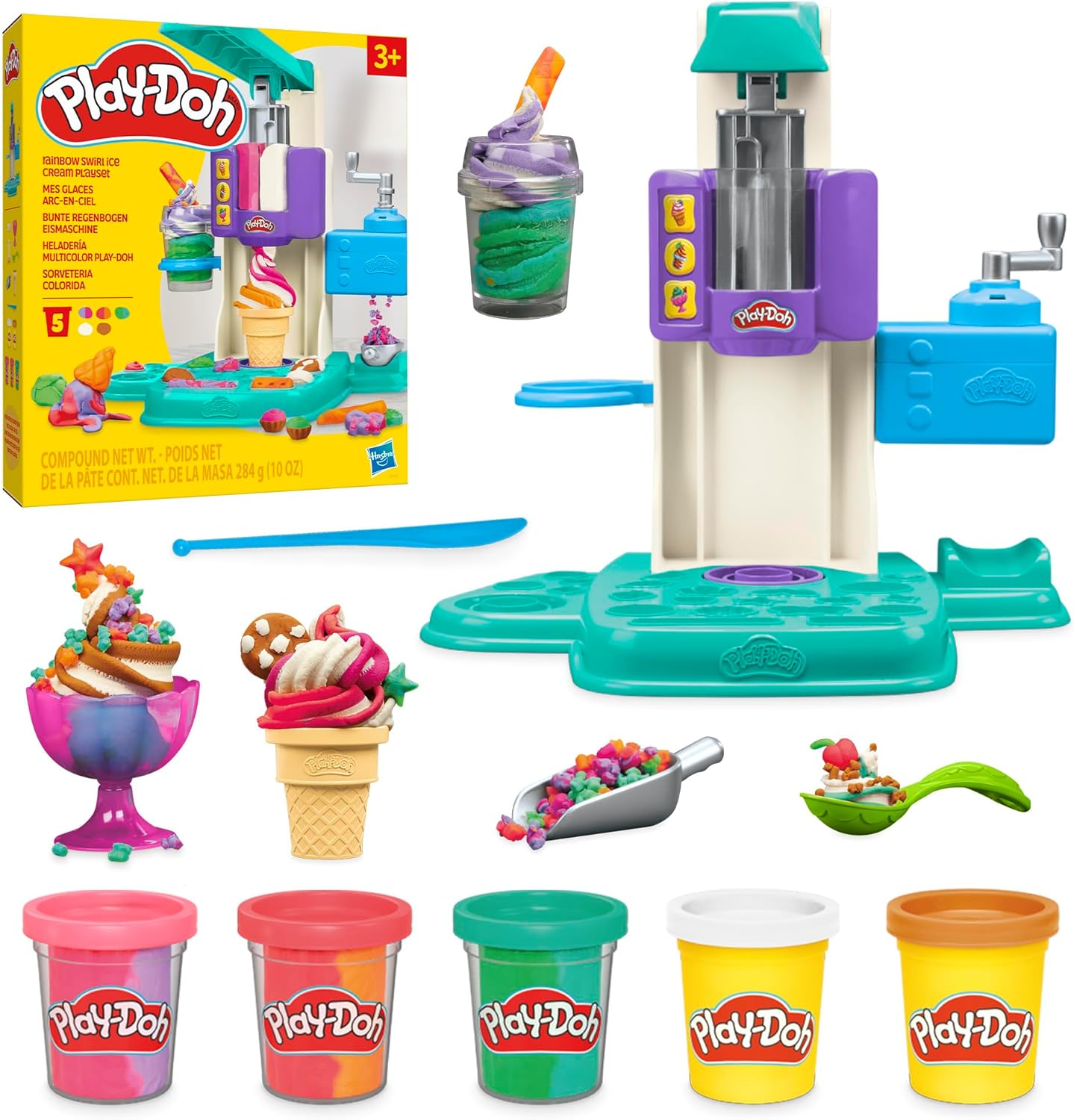 PD RAINBOW SWIRL ICE CREAM PLAYSET G0028