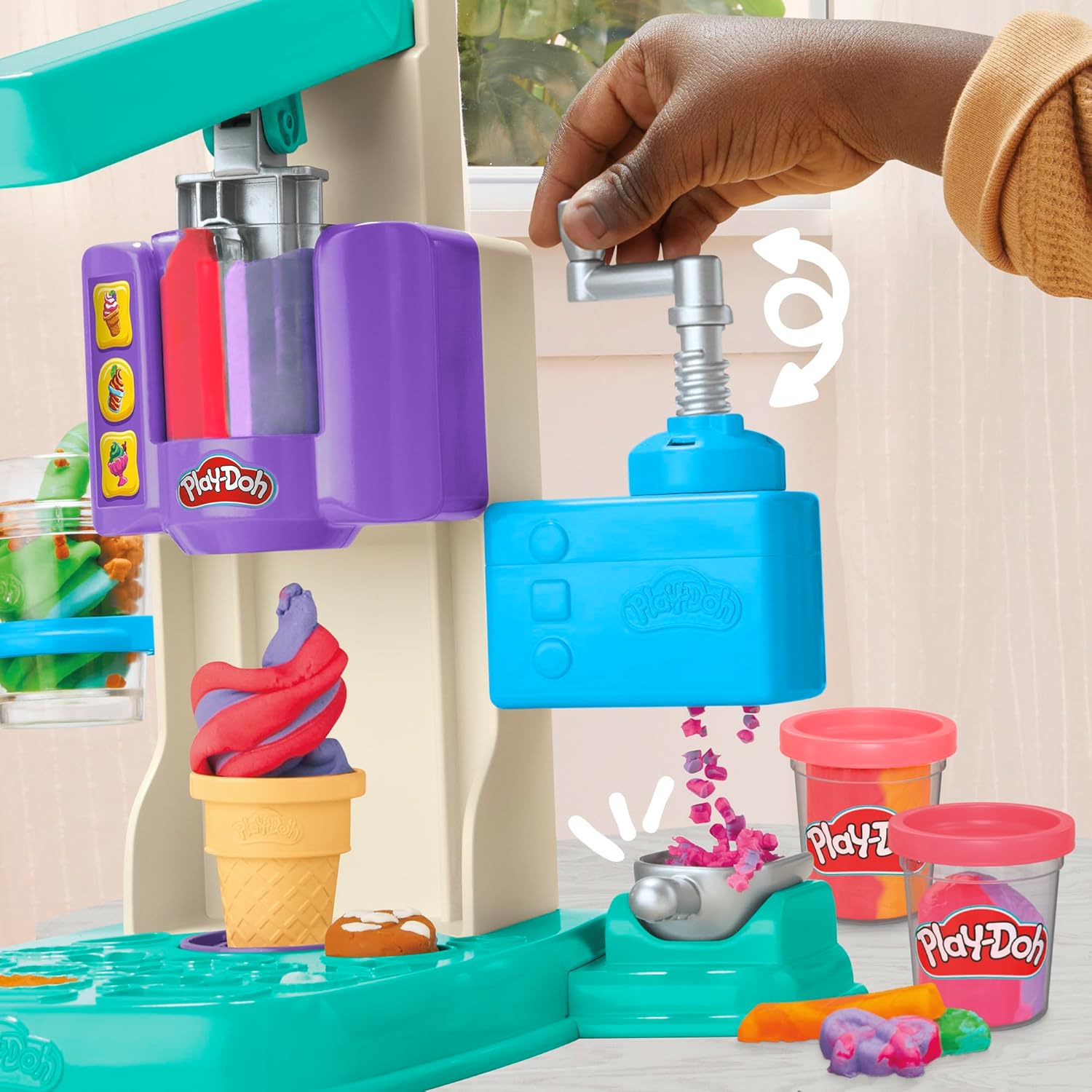 PD RAINBOW SWIRL ICE CREAM PLAYSET G0028