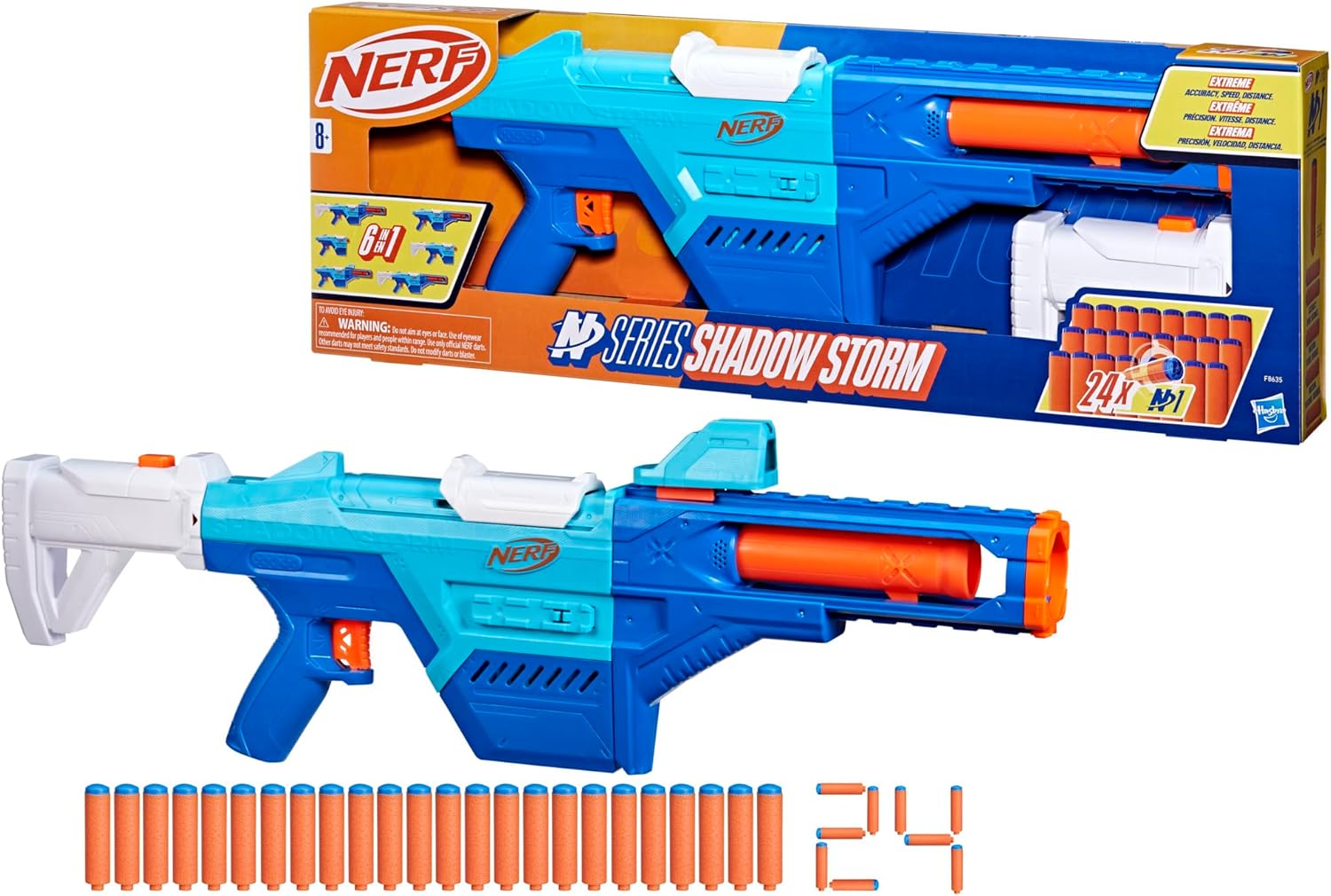 NERF N Series Shadow Storm Blaster with 24 N1 Darts