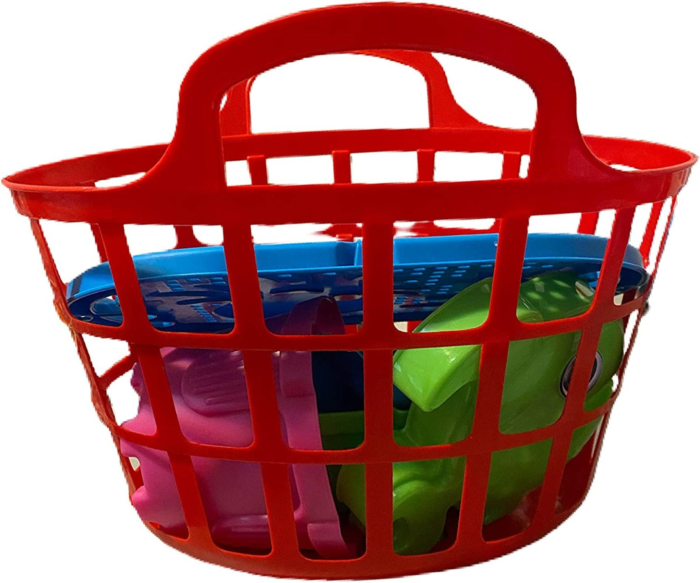 American Plastic Basket with Beach Accessories