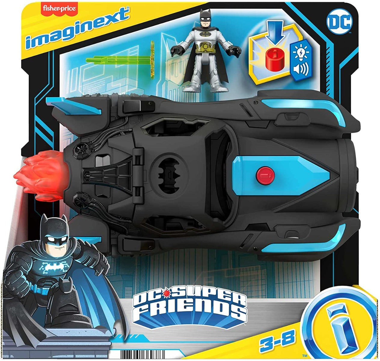 FP Imaginext DSCF Batmobile Lights and Sound HGX96