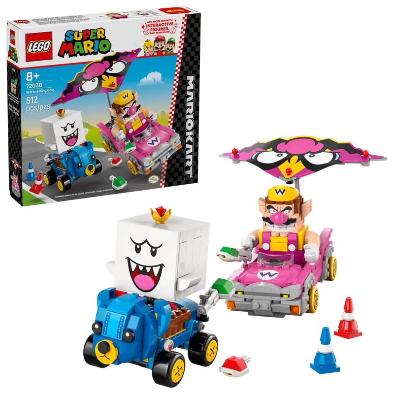 SUPER MARIO MARIO KART WARIO Y REY BOO 72038