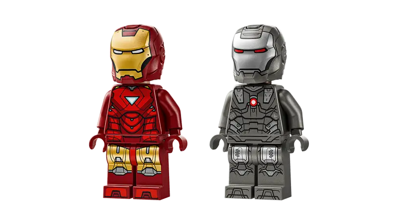 SUPER HEROES IRON MAN Y MaQUINA DE GUERRA VS. DRONES DE HAMMER 76320