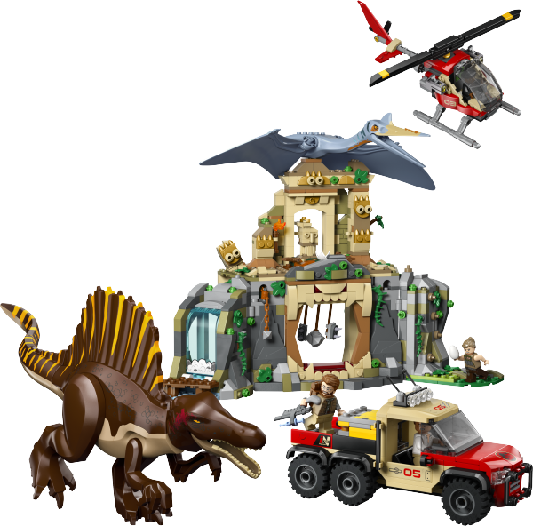 JURASSIC WORLD MISIoN AeREA SPINOSAURUS Y QUETZALCOATLUS
