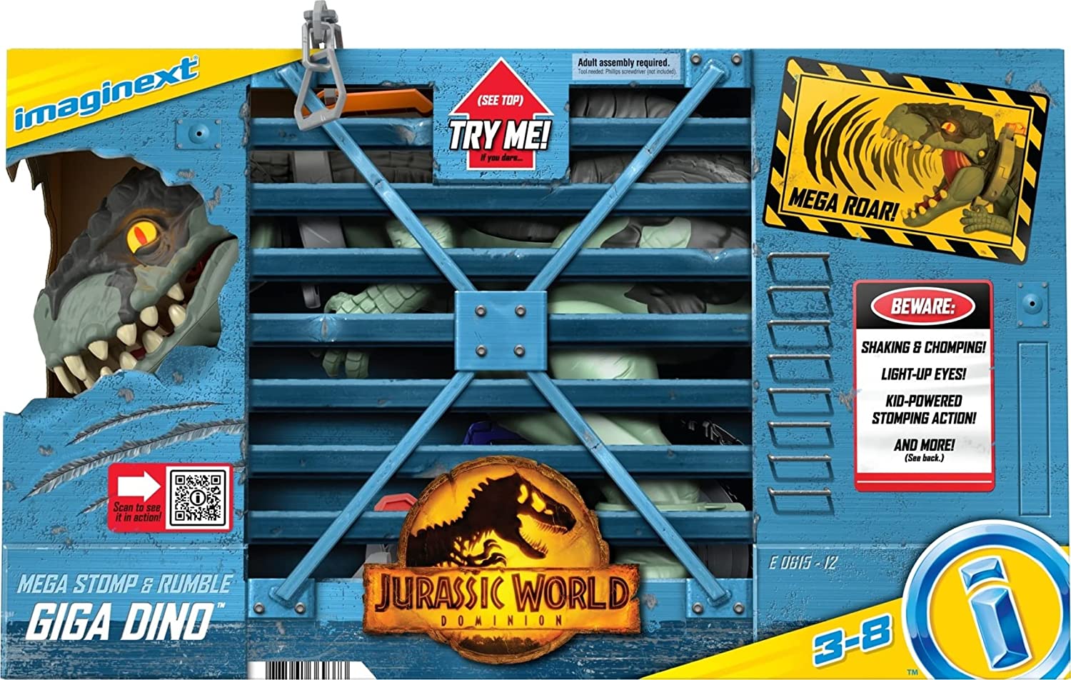 Imaginext Jurassic World Dinosaurio Mega Rugido Salvaje