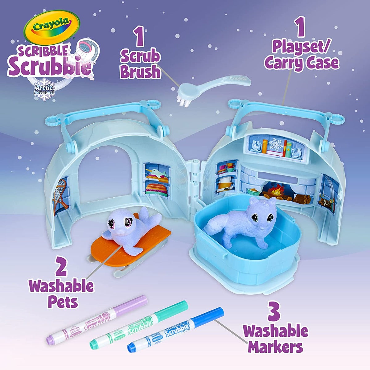 CRAYOLA Color Pets Scrubbie Arctic Igloo