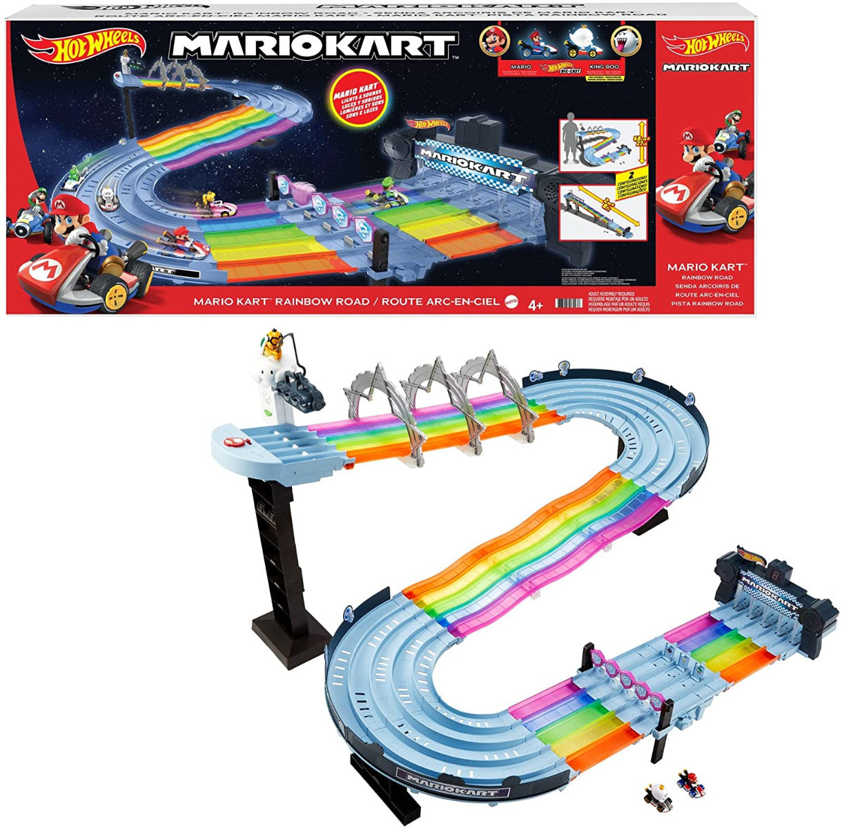 Hot Wheels Mario Kart Rainbow Road Track