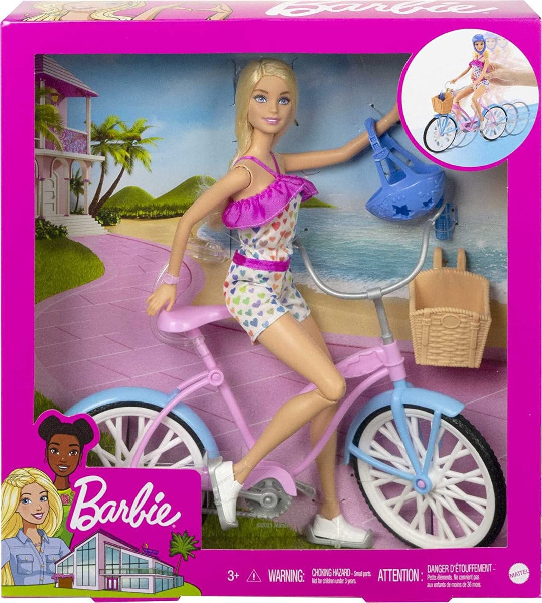 Barbie Bicycle with Doll HBY28