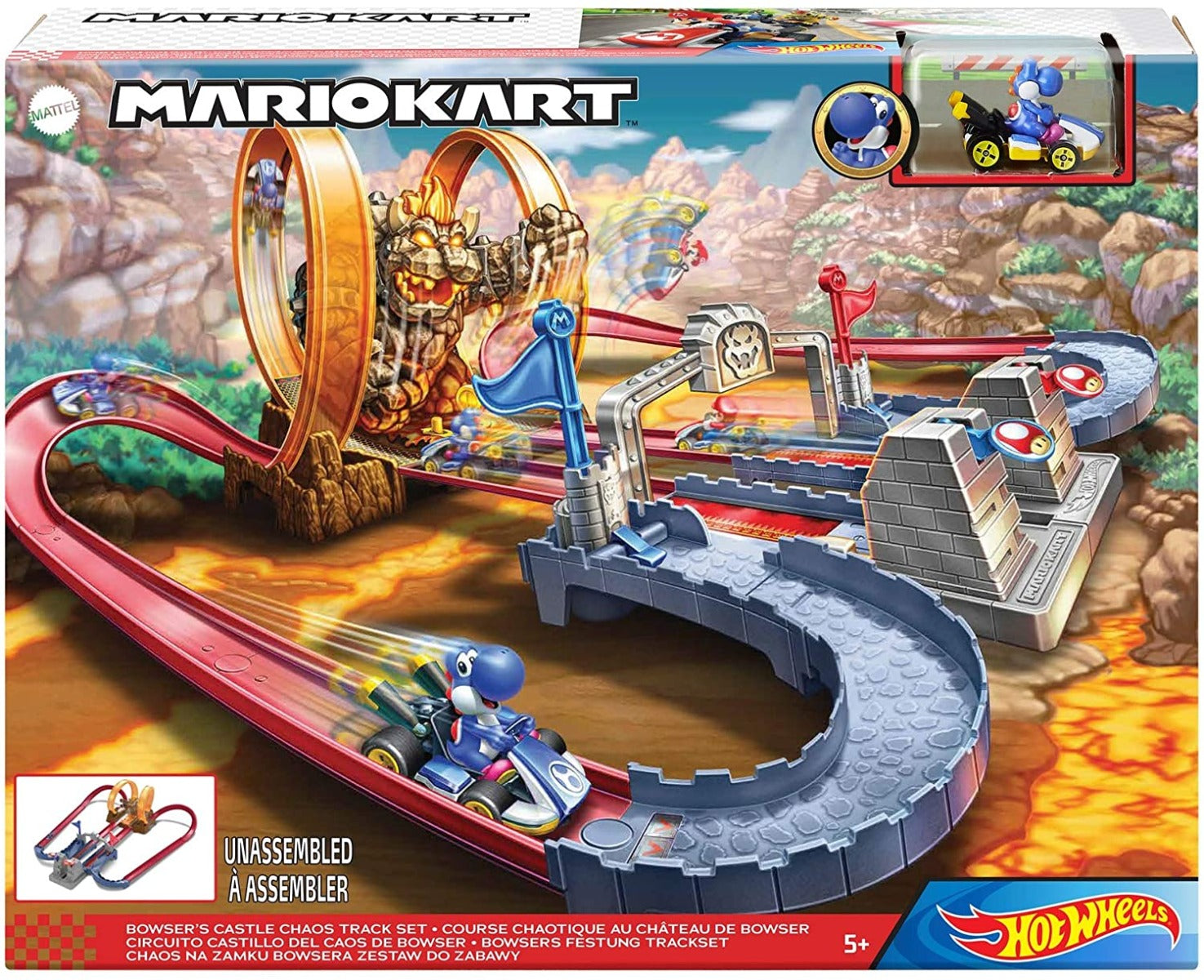 Hot Wheels Mario Kart Bowser's Castle GNM22