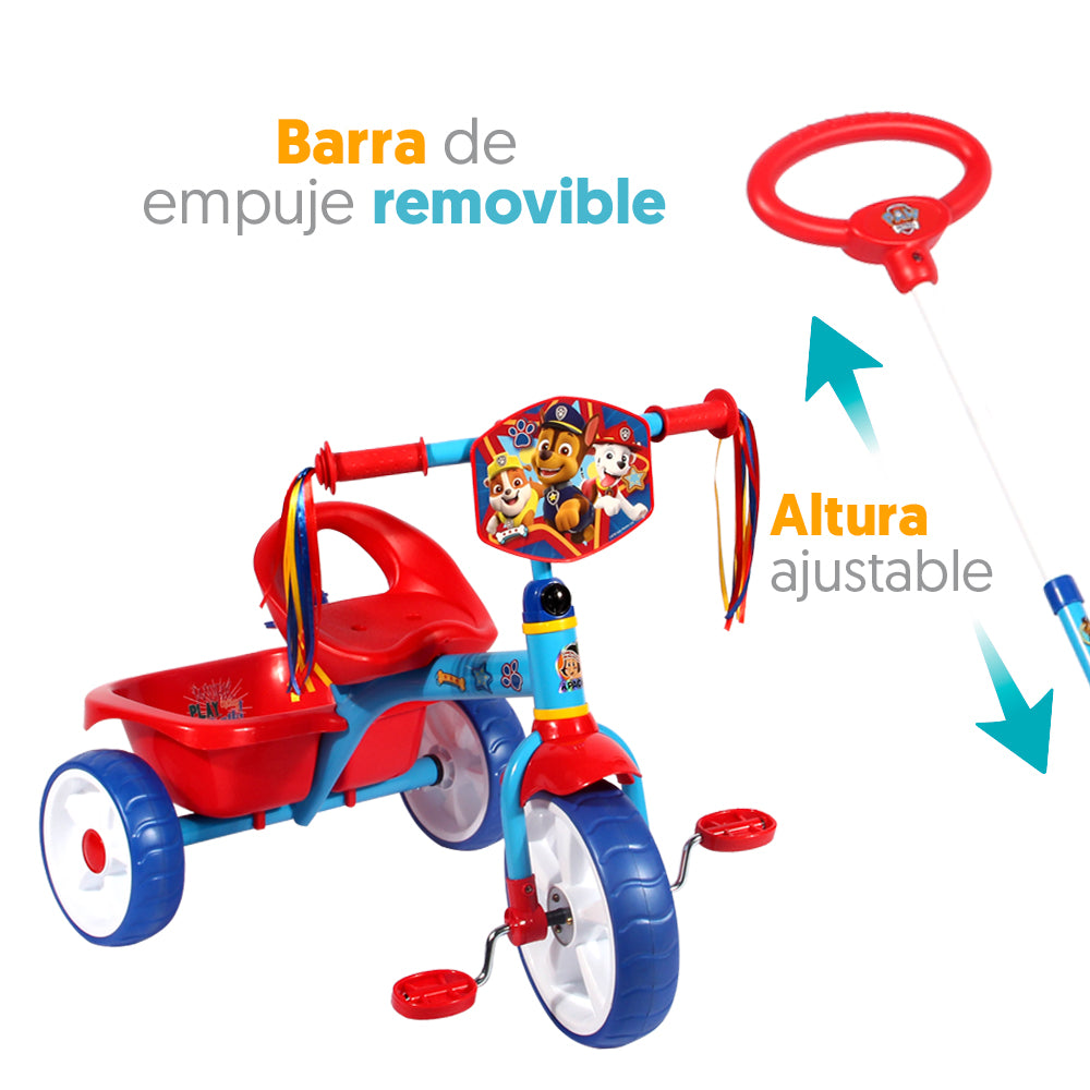 Triciclo Paw Patrol Deluxe Pushbar