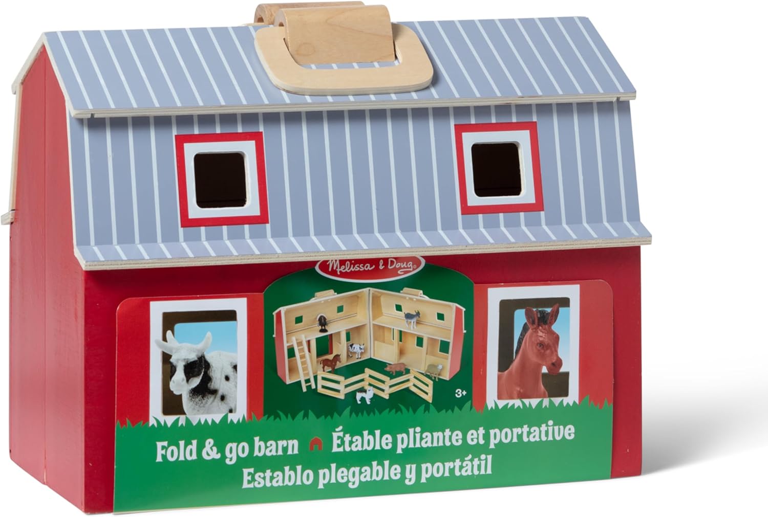 Melissa &amp; Doug Portable Folding Wooden Stable
