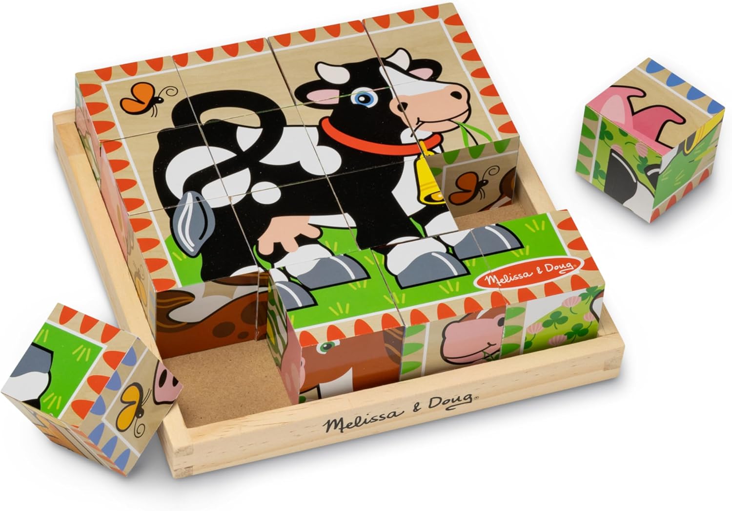 MD ROMPECABEZAS EN CUBO ANIMALES DE GRANJA