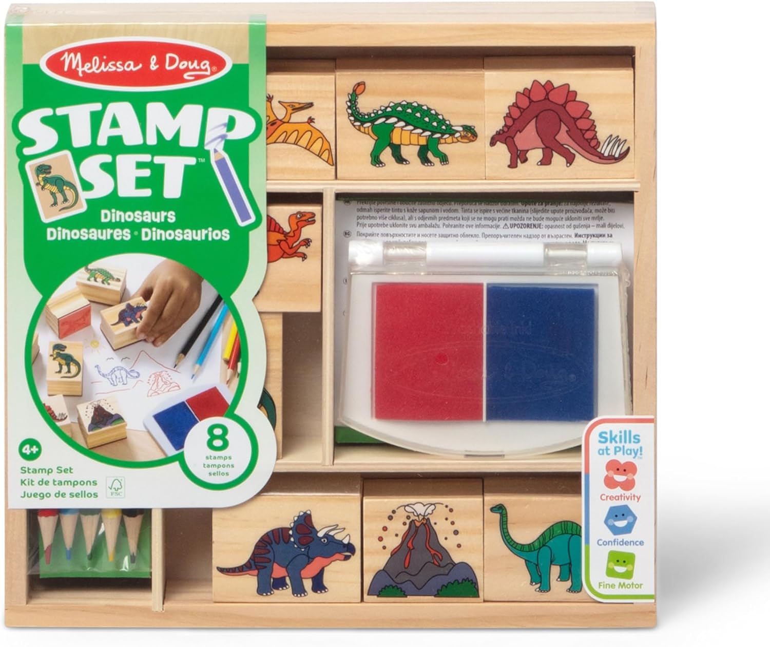 MD JUEGO DE SELLOS DINOSAURIO