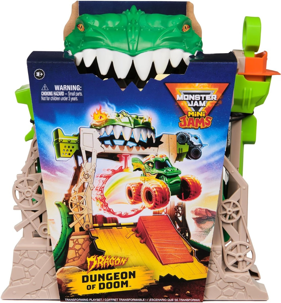 Monster Jam Dragon Playset Mini Jams