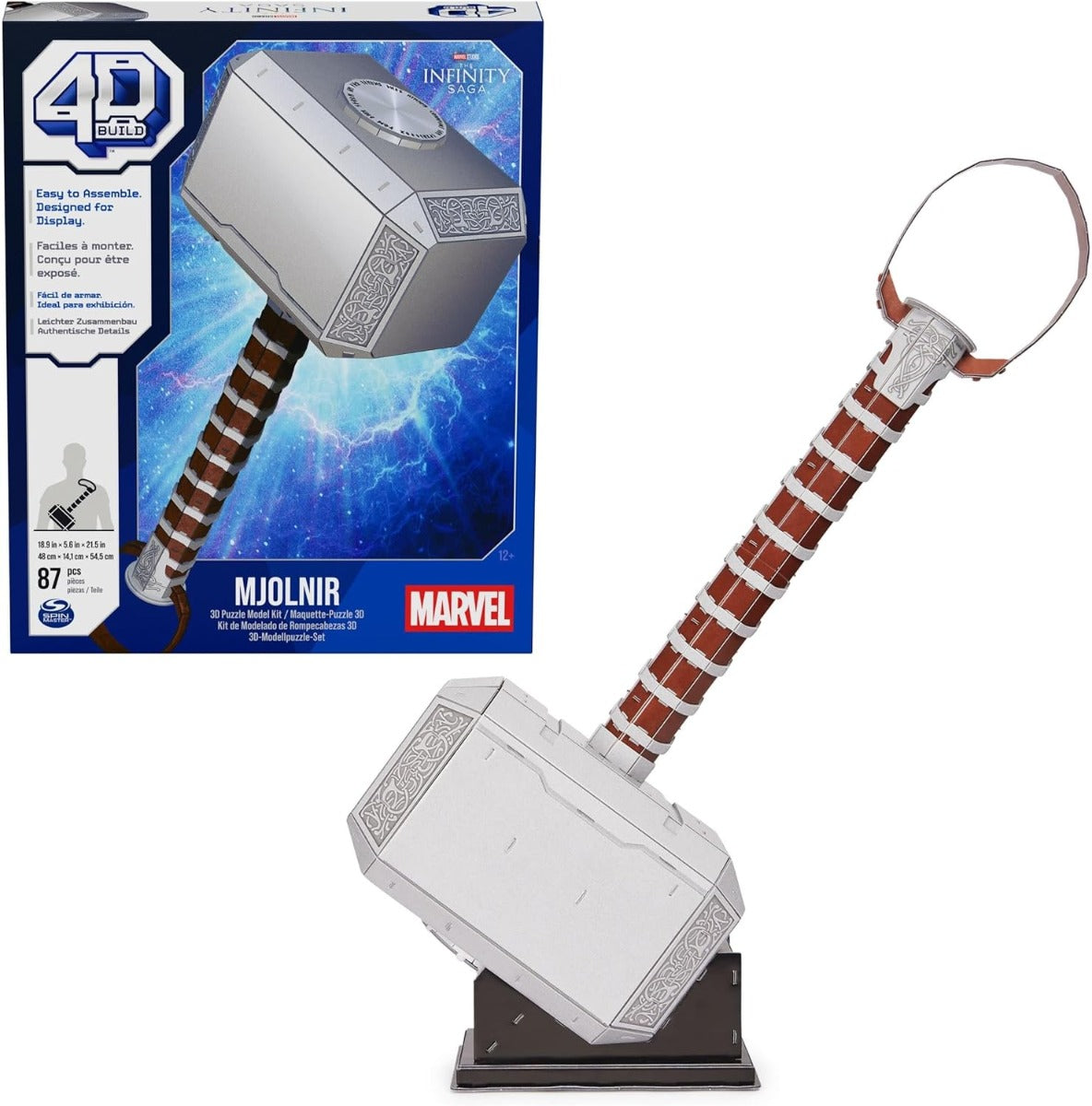 4D Build Marvel Thor's Hammer Mjolnir Puzzle Model Kit