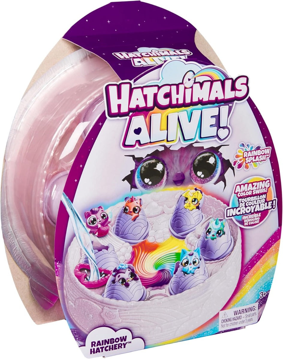 Hatchimals Alive Rainbow Hatchery Toy with 6 Mini Figures