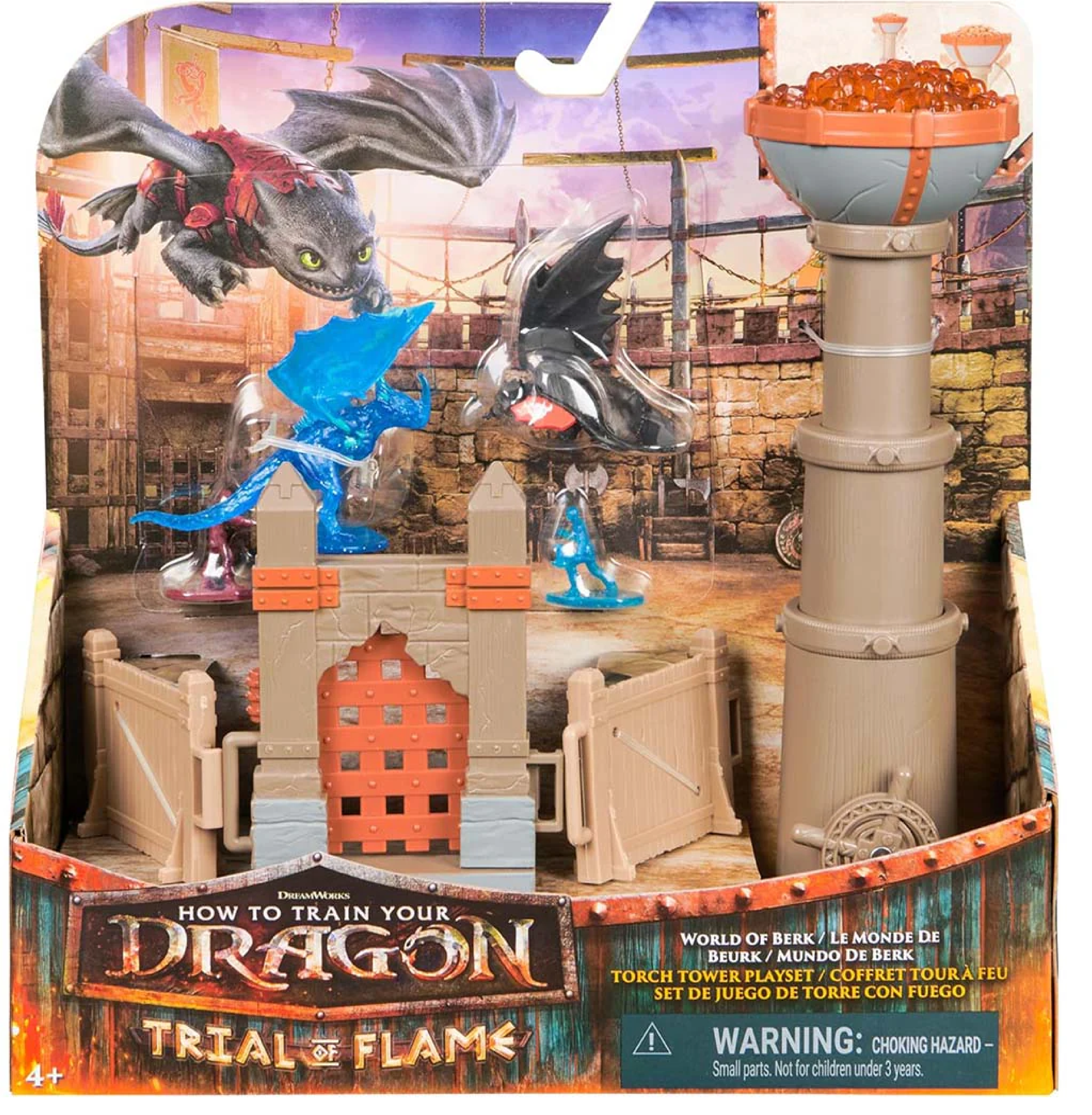 DRAGONES SET  TORRE ANTORCHA/ATRAPA DRAGONES SURTIDO