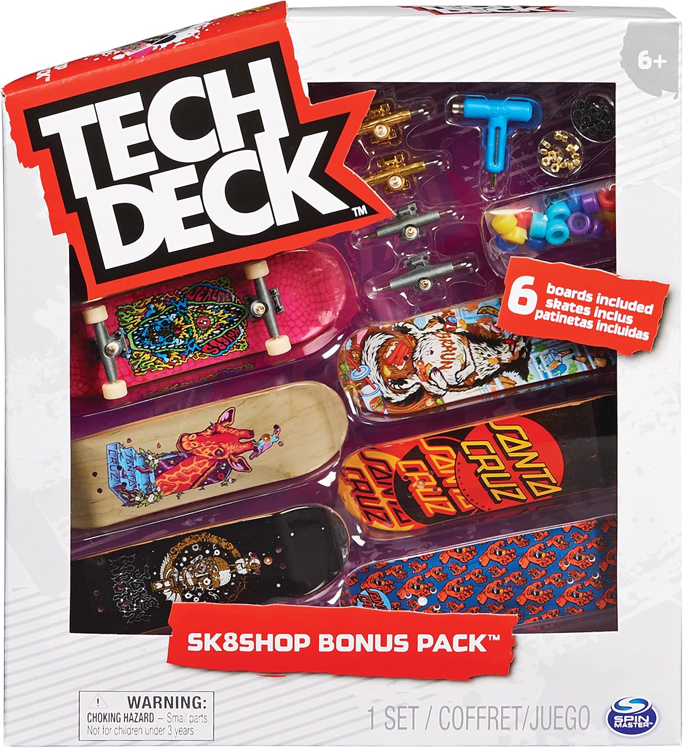 TECH DECK SET 6 PATINETAS Y ACCESORIOS