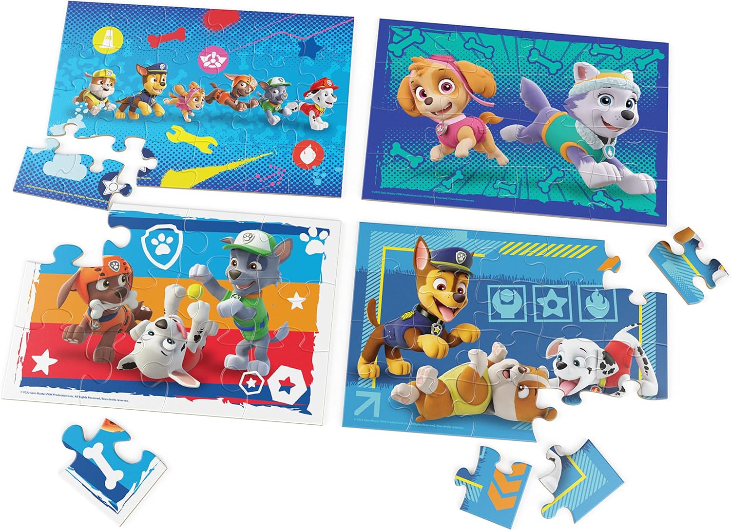 Paw Patrol 4 Pack Wooden Puzzles