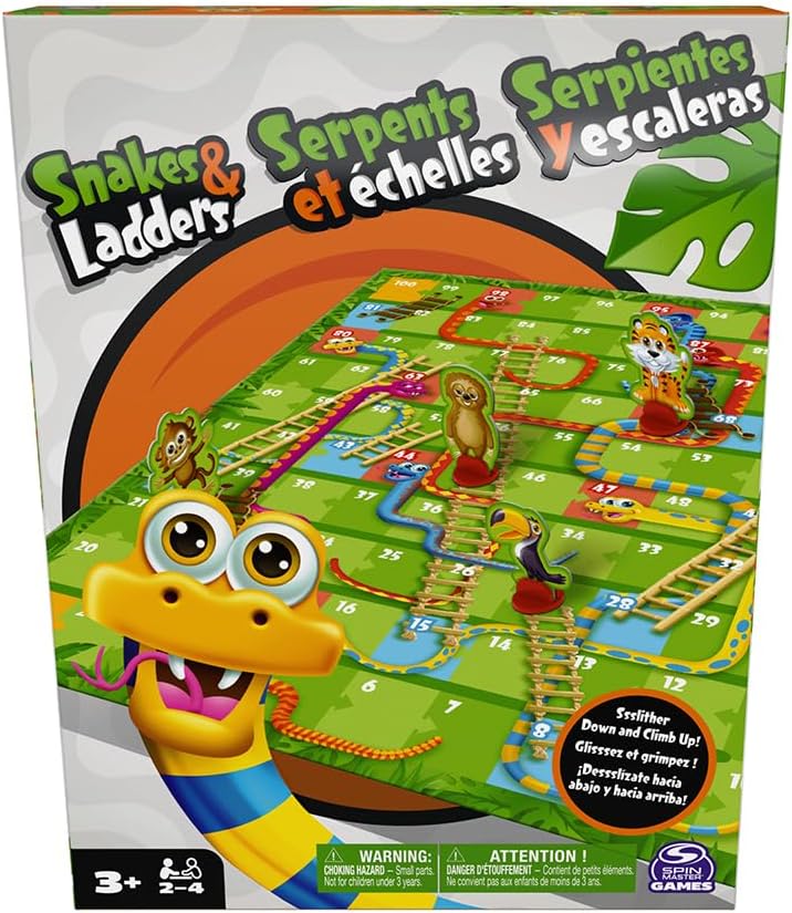 Spin Master Games Snakes and Ladders Game for Kids