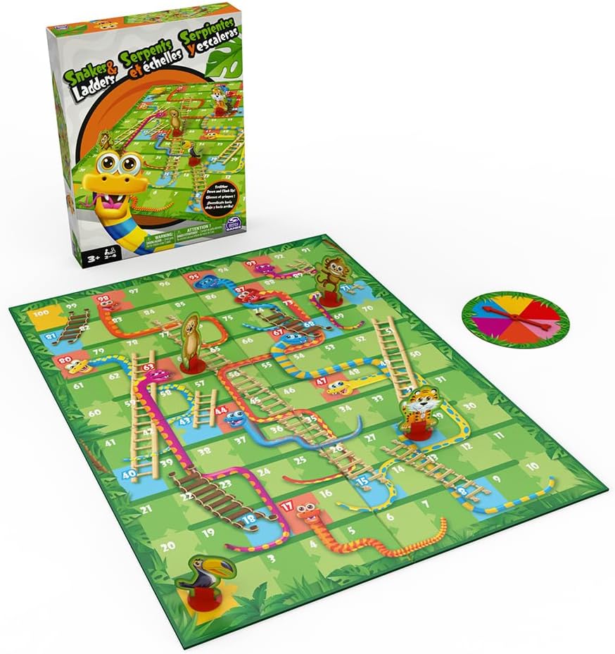 Spin Master Games Snakes and Ladders Game for Kids