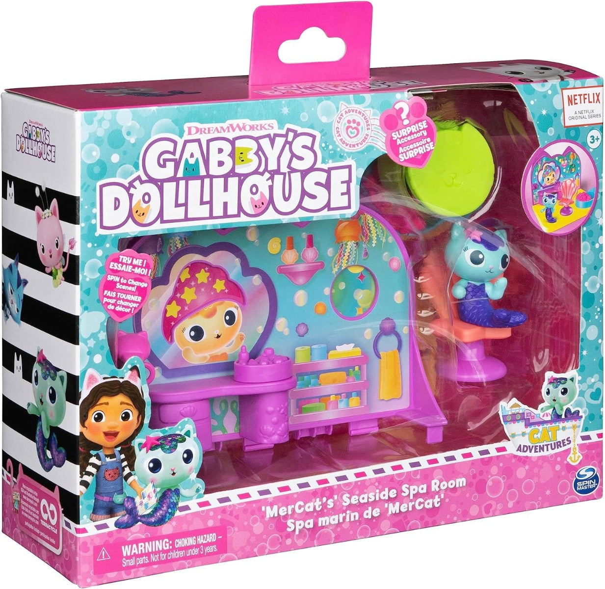 Gabby's Dollhouse MerCat's SPA Room Playset