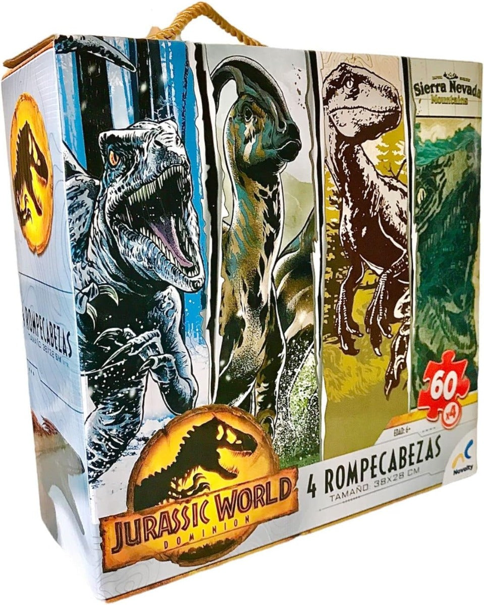 Novelty Rompecabezas Jurasic World 4 en 1