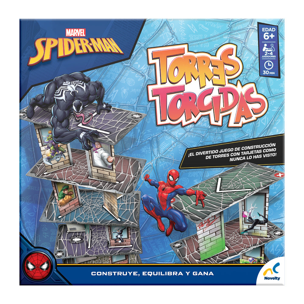 JUEGO DE MESA INFANTIL TORRES TORCIDAS SPIDERMAN