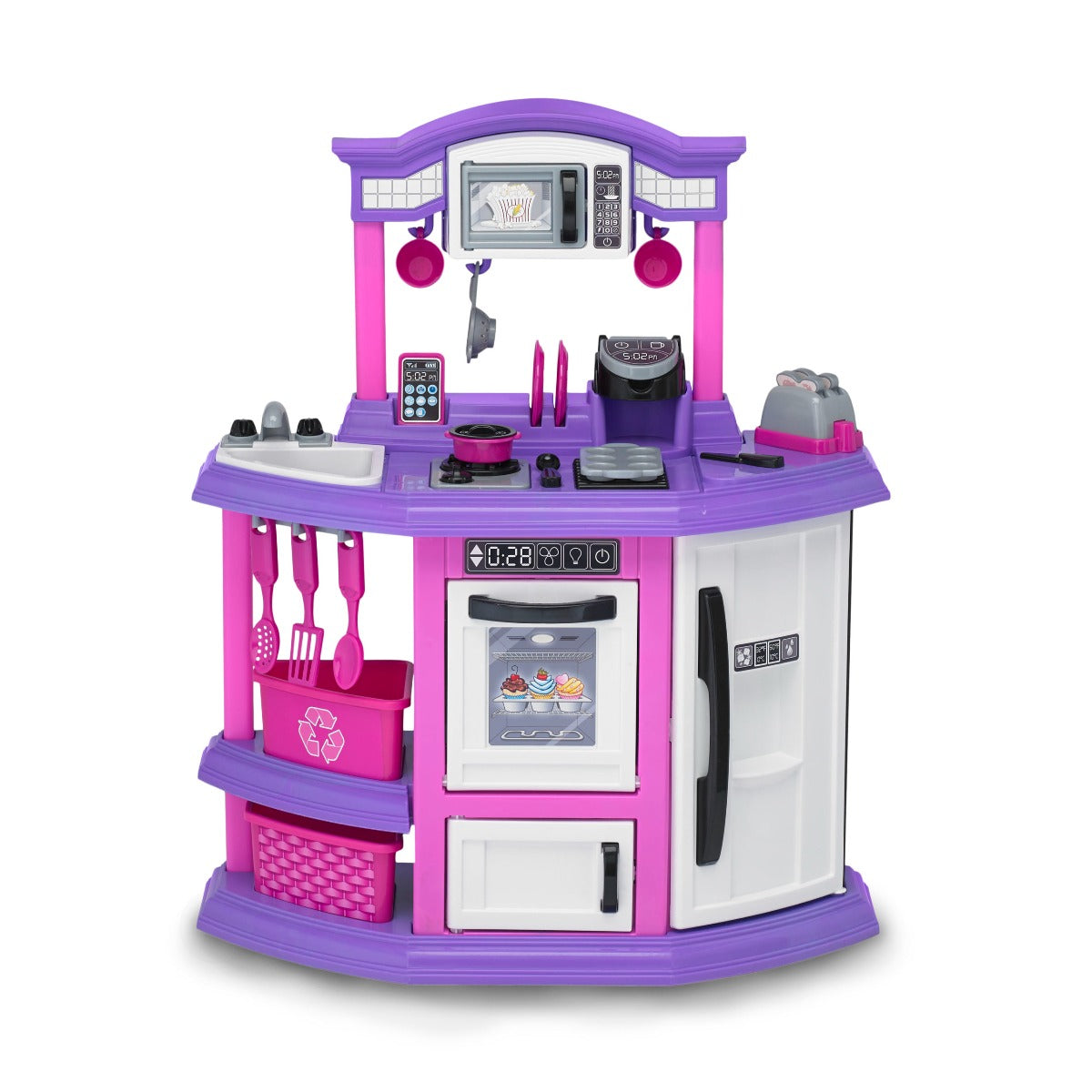 Kitchen with Pink/Purple Accessories